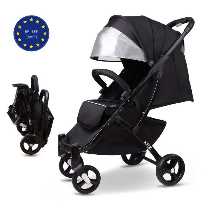 Poussette Pliable Ultra Compacte – Pour Bébé De 0 à 25 Kg, Avec Toit Solaire Et Rangement Facile