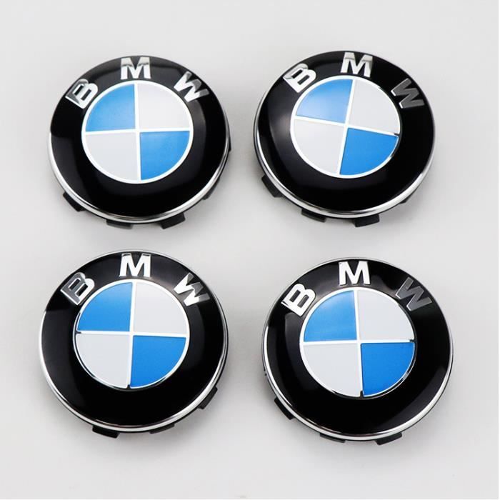 4 pièces Auto Cache Moyeux pour BMW 56MM Centre de Jante Capuchons Centre  Roue Badge Accessoires