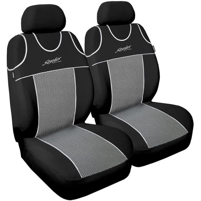 Housses De Sièges Universelles Mossa Grises Pour Kia Soul I & II (2009-2016) - Ensemble Complet, Polyester