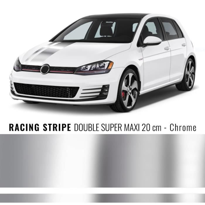 RACE SPORT Banda Cromata Autoadesiva 5 M X 21 Mm | Nastro Decorativo Per Auto