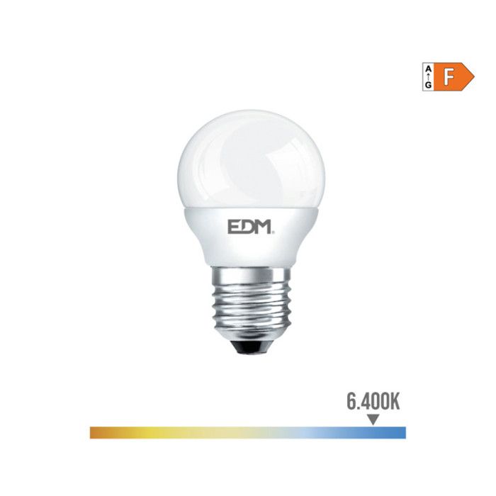Ampoule LED E27 7W Ronde équivalent à 48W Blanc du Jour 6400K