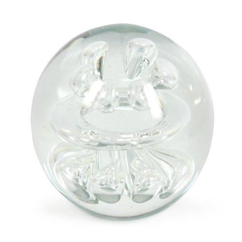 Presse Papier Boule En Verre Avec Décor Vert Bronze