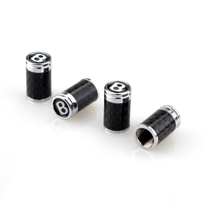4 Bouchons Valve Pneu En Forme De Crâne - Anti-poussière Avec Joint Caoutchouc - Voiture, Moto