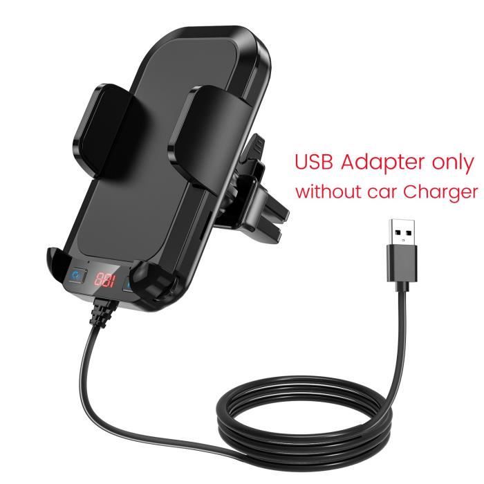 Bluetooth 5.0 FM transmetteur avec Support pour téléphone voiture lecteur MP3 Kit mains libres voiture SE8675-USB Adapter