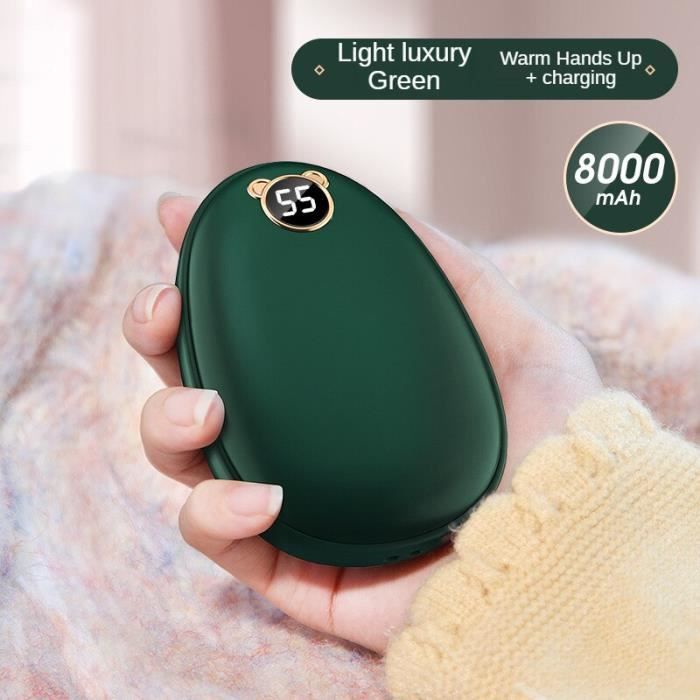 Pack De 2 Chauffe-mains électriques Rechargeables USB – 6000 MAh, Magnétiques, 4 Niveaux De Température, Portable Pour L'hiver