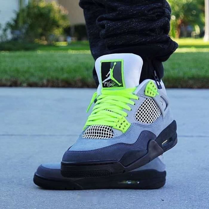 Jordan retro on sale 4 gris vert