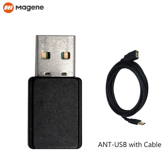 Keenso Dongle ANT+ USB Pour Vélo – Récepteur Compatible Garmin, Zwift, Wahoo, Bkool, Léger, Avec Câble 268 Cm, Jusqu’à 8 Canaux