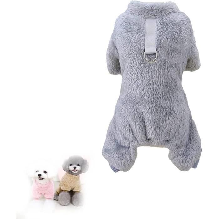 Meilleurs prix pour Combinaison polaire extensible pour animaux de compagnie pull chaud pour petits chiens et chats L grey
