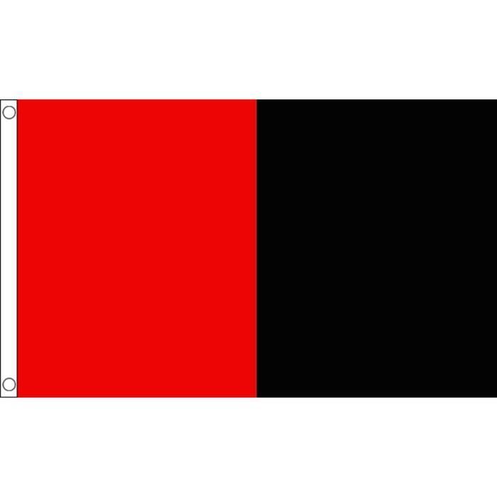 Drapeau Rouge Et Noir 150x90cm Deux Couleurs Haute Qualite Cdiscount Maison