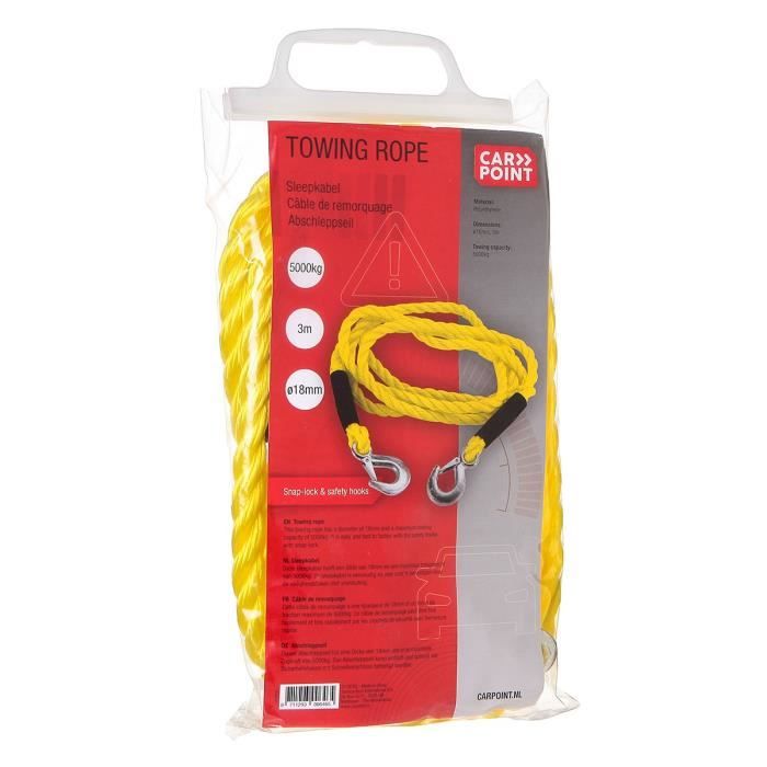 Emballage en Sac Carpoint 0178723 C/âble Remorquage 18Mm 5000Kg