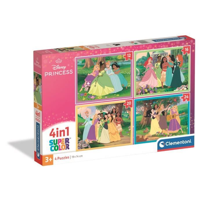 Clementoni Puzzle Enfant 4In1 72 Pièces Disney Princess Walt Disney Fabriqué en Italie 21746 - vue 3