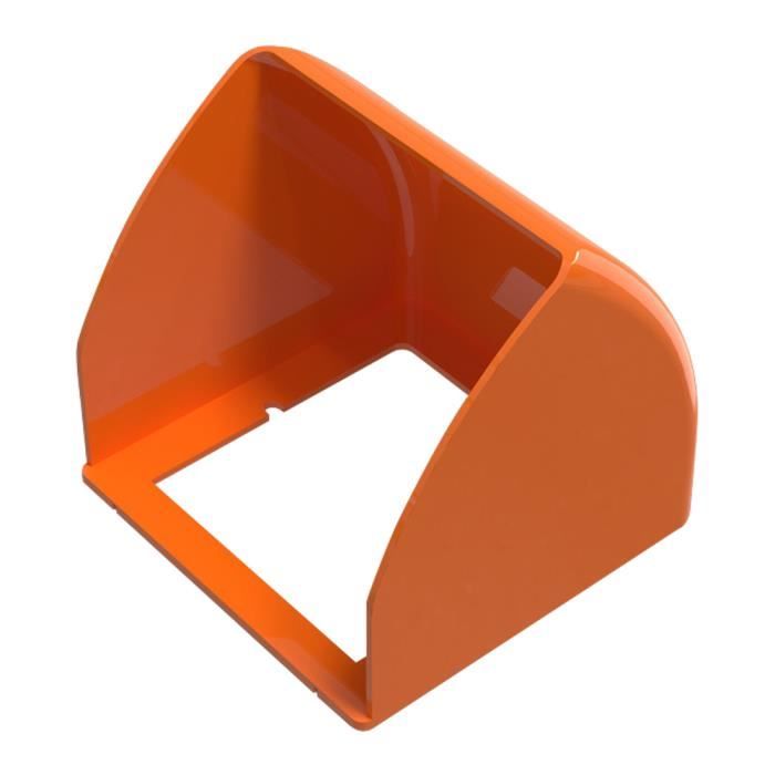 DAMILY® Housse Étanche pour Sonnette pour prise de charge extérieure Protection Contre Pluie en Plastique-orange