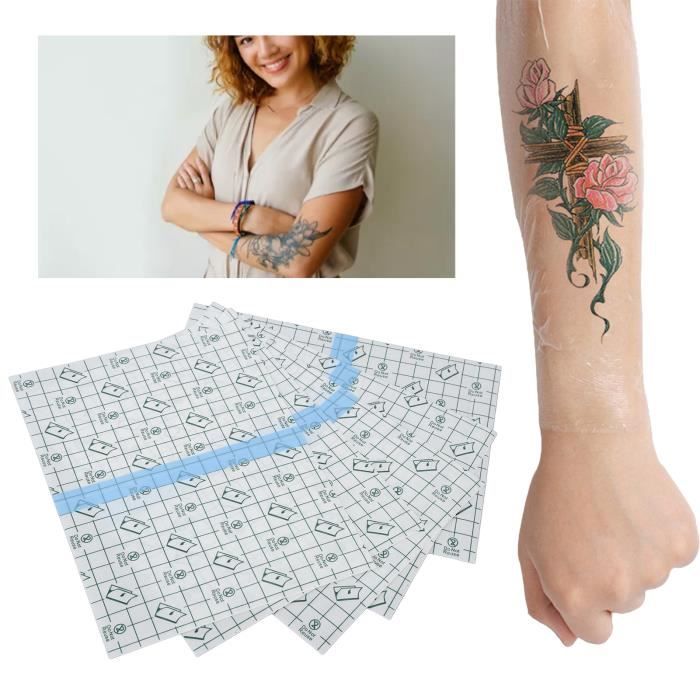 BOJ® pansement adhésif extensible transparent 5 pièces autocollants de réparation de tatouage