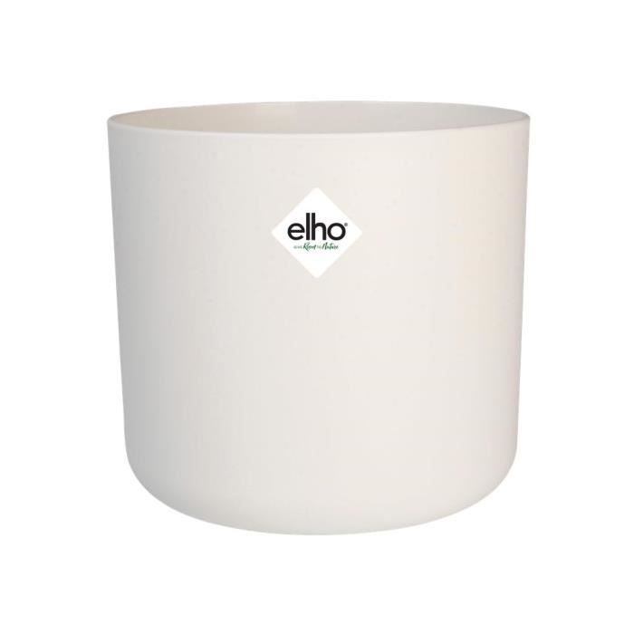 ELHO Pot de fleurs rond B.for Soft 35 - Ø 35 x H 32 cm - Intérieur - 100% recyclé - Blanc