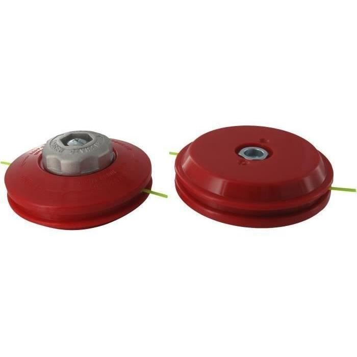 Tête pro 2 fils nylon à bouton métal TECOMEC avec adaptateur M12 X 1,75 FG à déroulement manuel