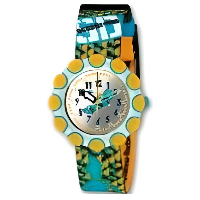 Montre Enfant Flik Flak Analogique-numérique - Marque Suisse - Bracelet En Tissu Noir - Apprentissage De L'heure