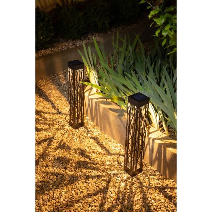 Decoration Balise solaire GALIX G4465 - 20 lumens - A visser ou à planter - H70cm - Blanc Chaud