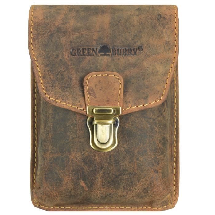 Sac à Bandoulière Vintage En Cuir Marron Greenburry - Neuf Avec étiquettes, Fait Main