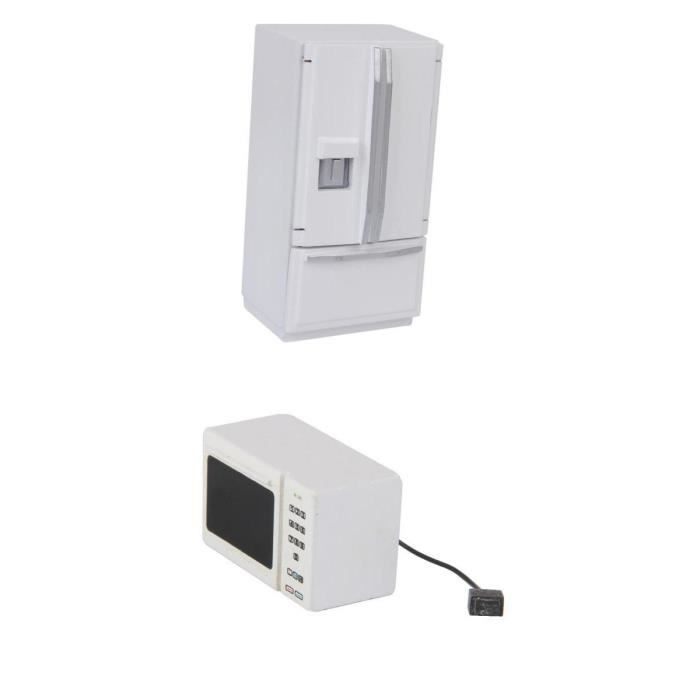 Odoria Miniature 1/12 Meuble Frigo Réfrigérateur Accessoire Maison de Poupée, Vert
