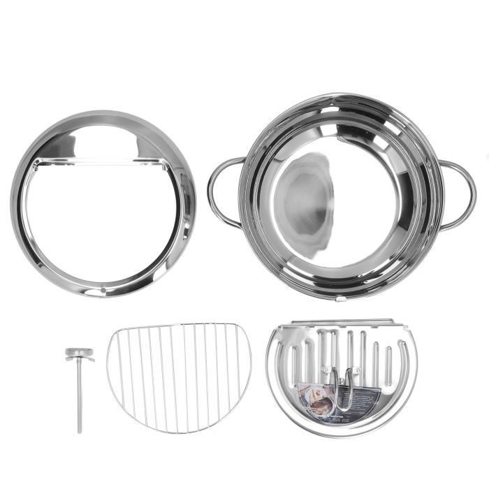 Friteuse Tempura Japonaise Avec Couvercle De Thermomètre, égouttoir à