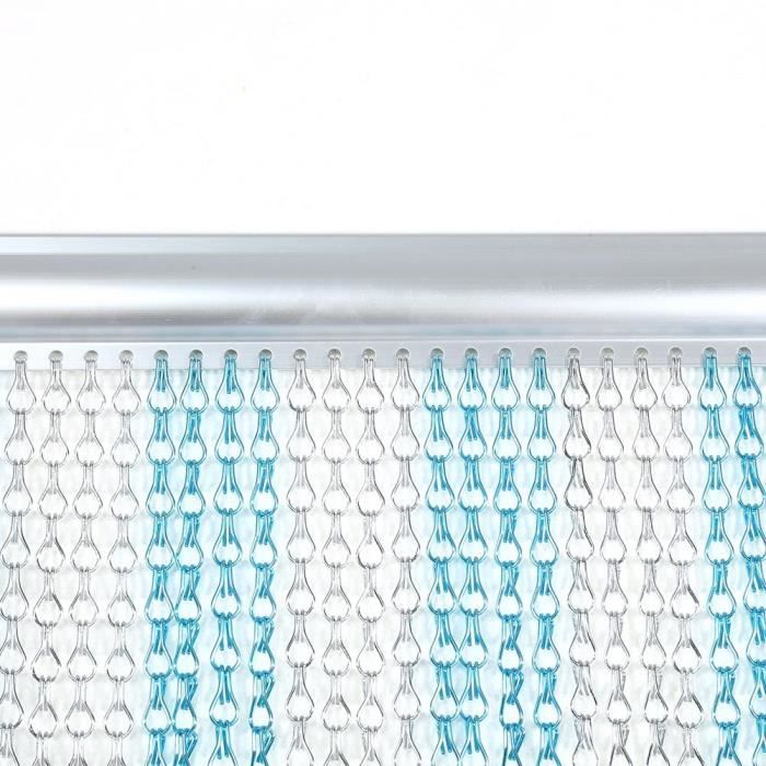 Rideau en Aluminium en Métal, 90 214,5 Cm, Bande de Chaîne, Rideaux Anti- Mouches pour Empêcher Les Insectes Nuisibles, Décoration, Moustiquaire de Porte, Convient pour Les