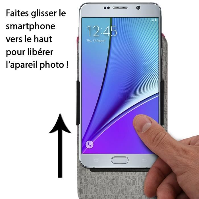 Housse Portefeuille Pour Logicom L-ITE 502 – Éco-cuir Bleu, Portes-cartes, Fermeture Magnétique