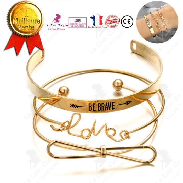 Bracelet fille personnalisé coeur en or ou argent PETIT IN LOVE