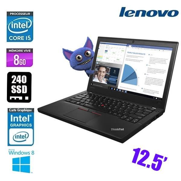 Achat PC Portable LENOVO THINKPAD X260 6300U 2.4GHZ CORE I5 8GO 240SSD pas cher