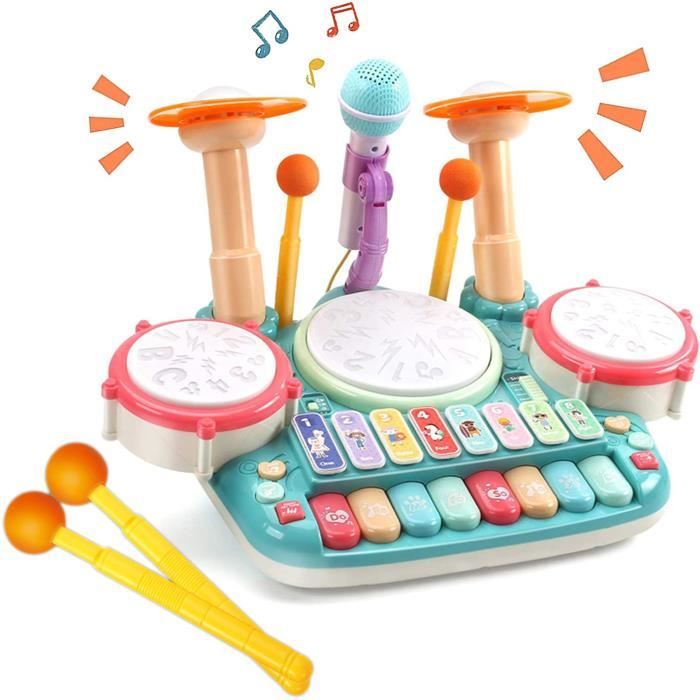 Robot jouets pour enfants de danse musical rotatif à 360 degrés avec lumières colorées