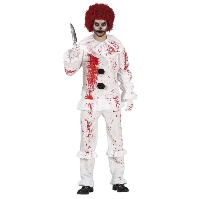 Pantalon En Lin Et Coton Homme - Motif Éclaboussures De Sang - Déguisement Halloween Gothique