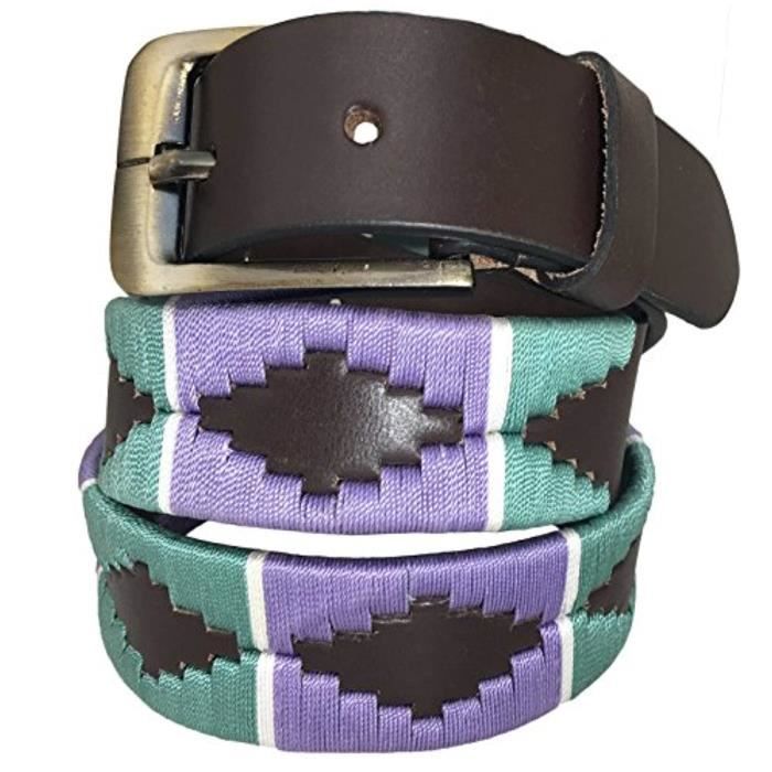 Ceinture Mexx Cuir Véritable Gris Argent - Taille M 95 / L 100 - Femme
