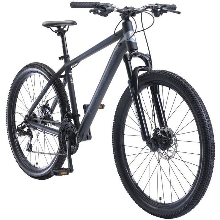 VTT BIKESTAR 27,5 Pouces 21 vitesses Shimano avec frein à disque Hardtail Noir Bleu