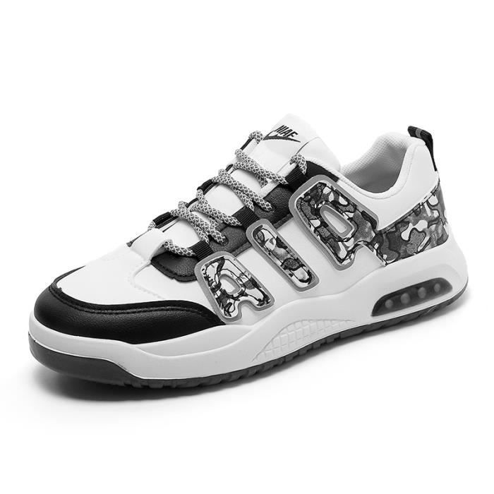 Baskets Homme Décontractées En Cuir Et Mesh - Semelle EVA Antidérapante - Confort Respirant - Pour Sport, Quotidien, Bureau - 8