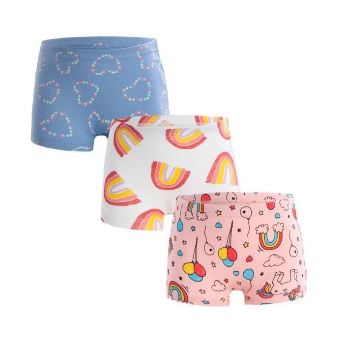 Lots 3 Culotte Petite Fille en Coton Sous vetement Fille Culotte