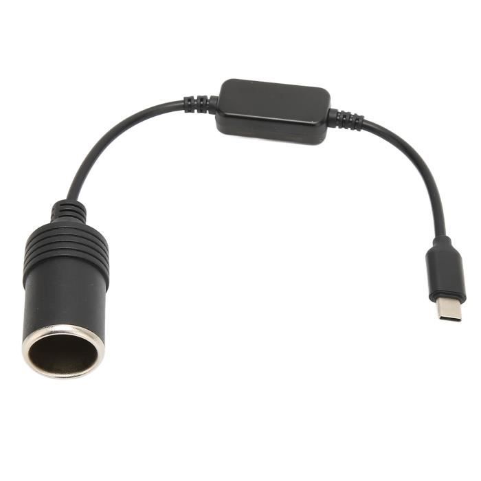 Adaptateur USB Vers Allume-cigare 12V/8W - 30 Cm - Pour Caméra De Bord, GPS, Enregistreur De Conduite