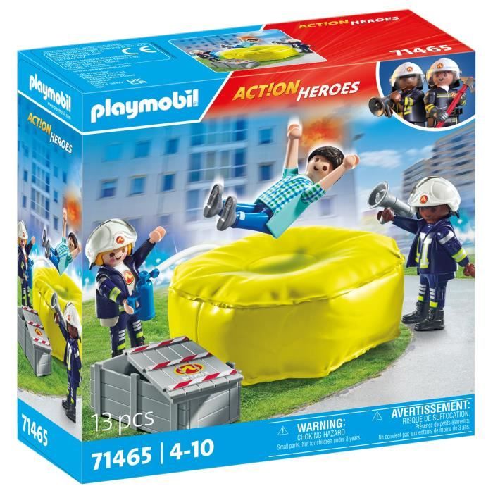 Jeux D'imitation Pompier Avec Coussin De Sauvetage Playmobil La Boite - vue 3