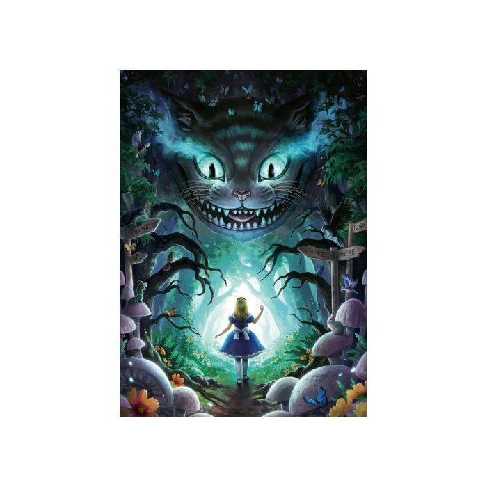 Puzzle Adulte Alice Se Promene Dans La Foret Des Merveilles Et Le Chat - 1000 Pieces - Ravensburger Collection Disney - Nouveaute