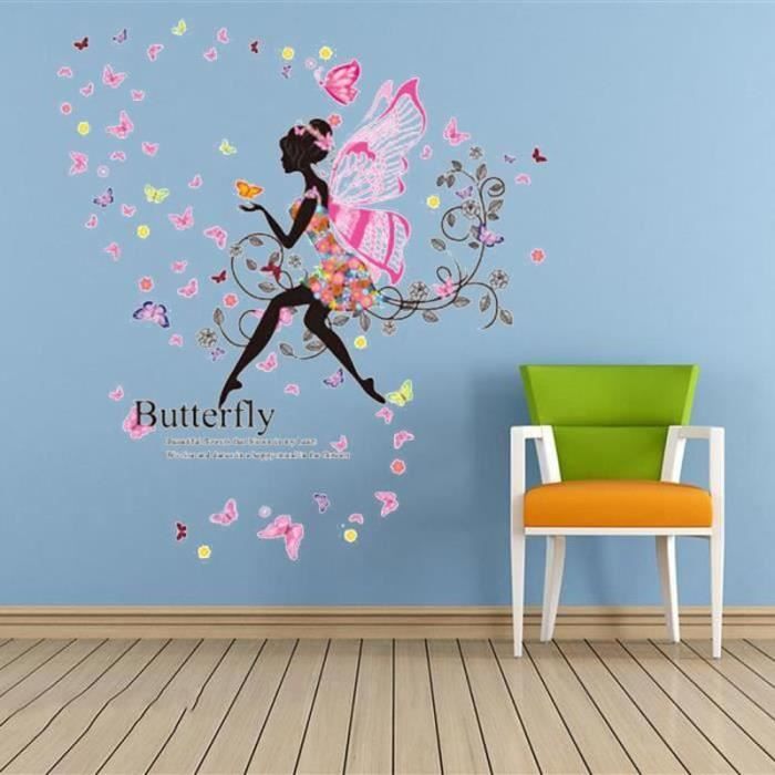 Autocollant Mural Citation Sticker Vinyle Lettrage Papillon - Motif "Baisers, Sommeil Serré Bébé" | Déco Chambre B25