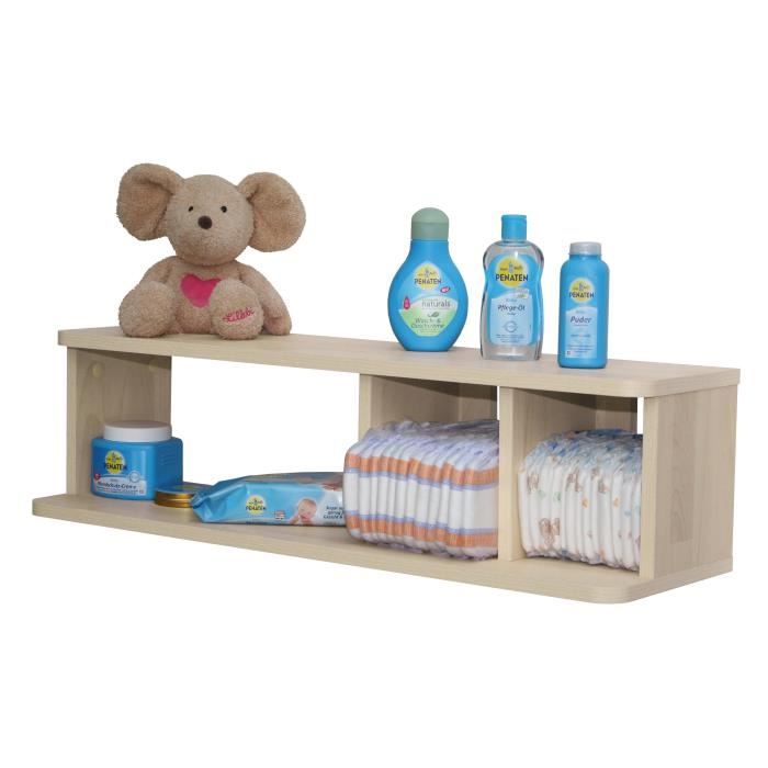 Étagère Latérale 3 Cases Pour Commode à Langer Roba - Blanc Laqué, Dimensions 30.5x32x90.5 Cm