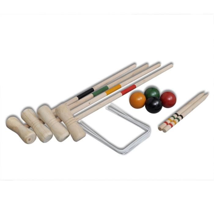 Lot De 6 Arceaux De Croquet En Bois – 18x15 Cm, Pour Jardin, Intérieur/extérieur, Jeu Familial Amusant