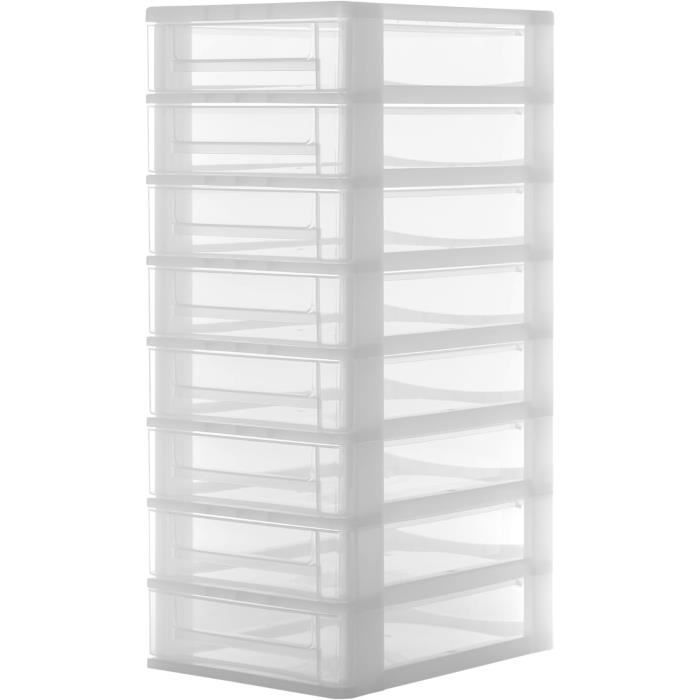 Plateaux Rangement Plastique Transparent Lot De 6 Organiseurs De