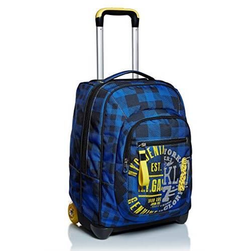 Seven Lilo & Stitch Sac à Dos Trolley 3 Roues - 33 Litres, Bleu, École Primaire Et Collège, Fille