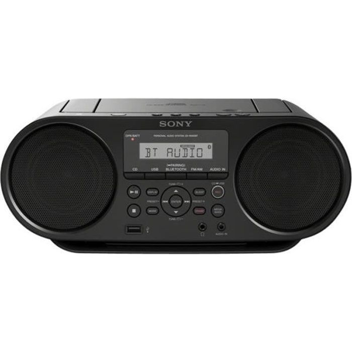 SONY ZSRS60BT - Boombox bluetooth - Lecture USB - Fonction mega bass - Noir