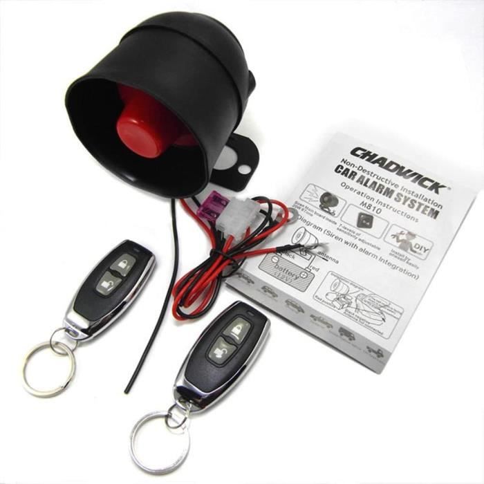 Système d'alarme antivol de voiture, système de protection de sécurité d'alarme universel Riloer Klaxon de sécurité de voiture C11