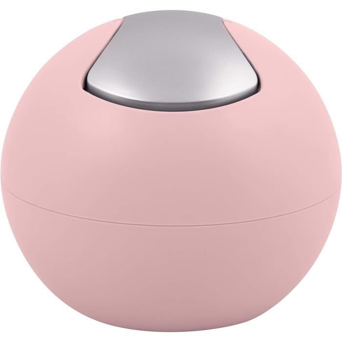 Poubelle De Salle De Bain 1L - Avec Couvercle Pivotant - Finition Blanc Brillant Ou Mat - Compacte Et Hygiénique
