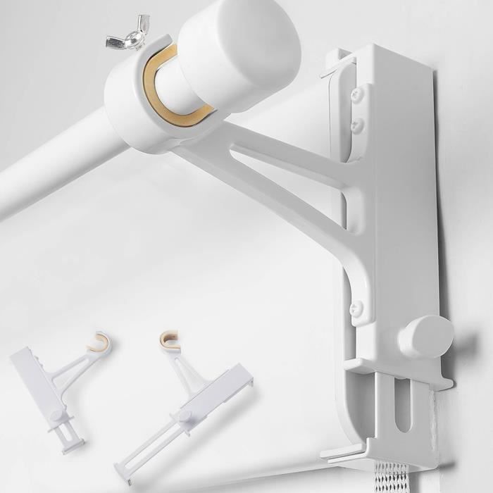 Support De Tringle Sans Perçage WeloWelo Support Tringle à Rideaux Sans Perçage Pour Coffres De Volet Systeme Tringle A Rideau Sans Percer