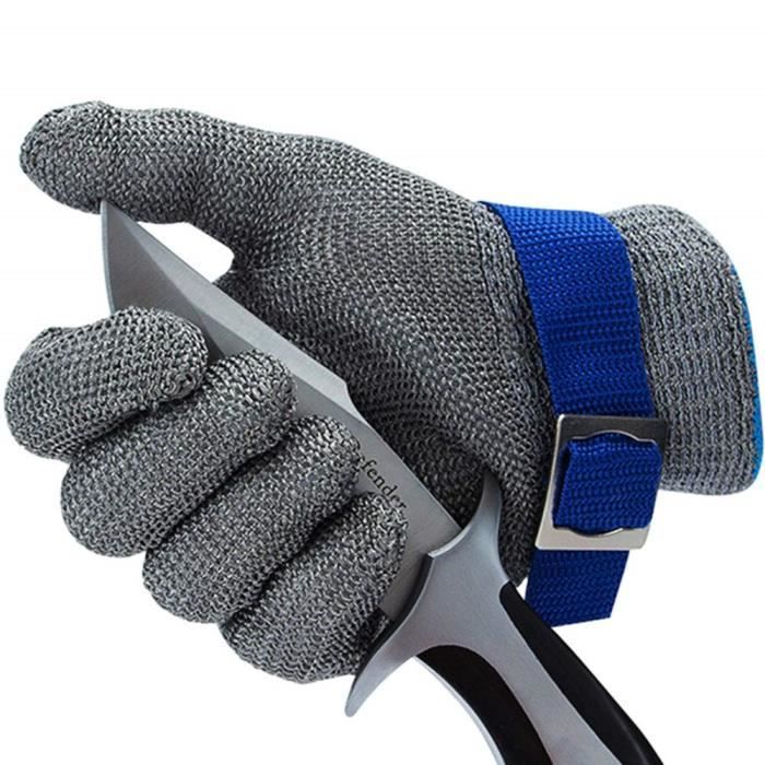 Gants Résistants Aux Coupures Niveau 5 – Manches Longues En Maille Acier – Pour Boucher, Travail Du Bois