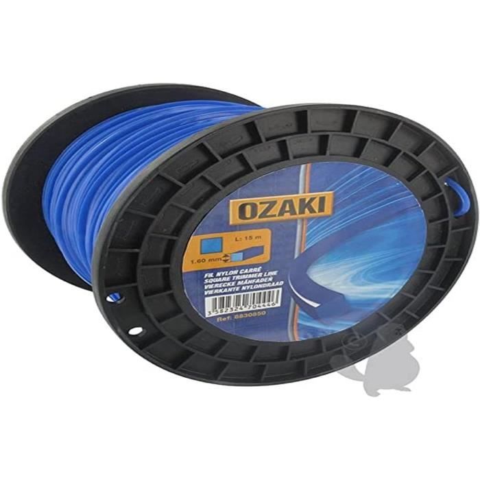 Fil Debroussailleuse 3mm Renforce Bobine Fil Nylon Carré OZAKI - 4.00mm - 120m - Haute Durabilité - Pour Débroussailleuse Et Coupe-Bordure Fil Carré 4mm