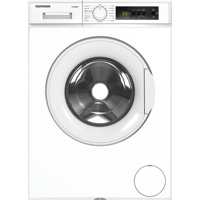 TELEFUNKEN Lave-linge frontal 8 kg 1400 tr/min Blanc - Classe D départ différé - Telefunken