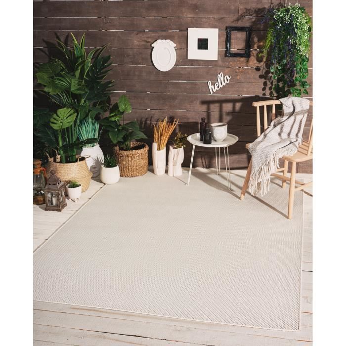 Tapis Moderne Extra Doux - THE CARPET - Mistra - Crème - 80x200 cm - Intérieur/Extérieur